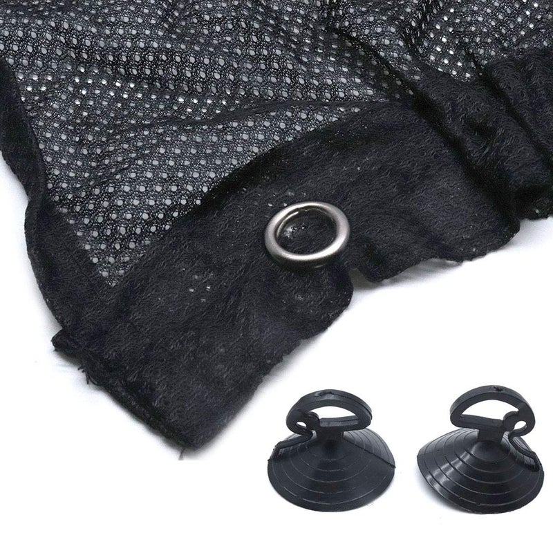AUTUT 4 Pcs Car Window Sun Shade Curtain with Suction Cup, 20 x 18 inch, Non Completely Shading Translucent Visible Effect - Image 5